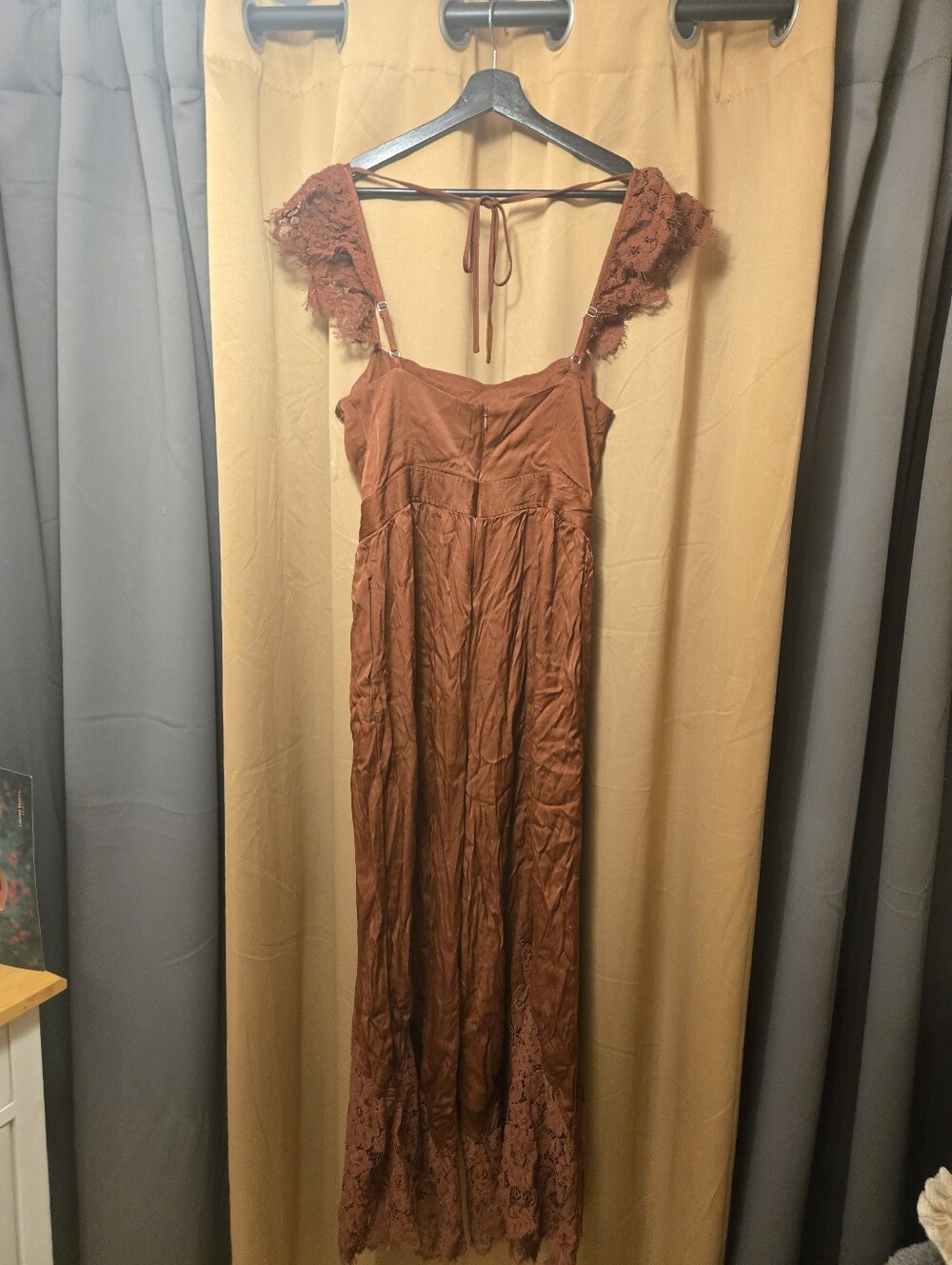 Anthropologie Lace Mix Jumpsuit Size 12 - Picture 6 of 8